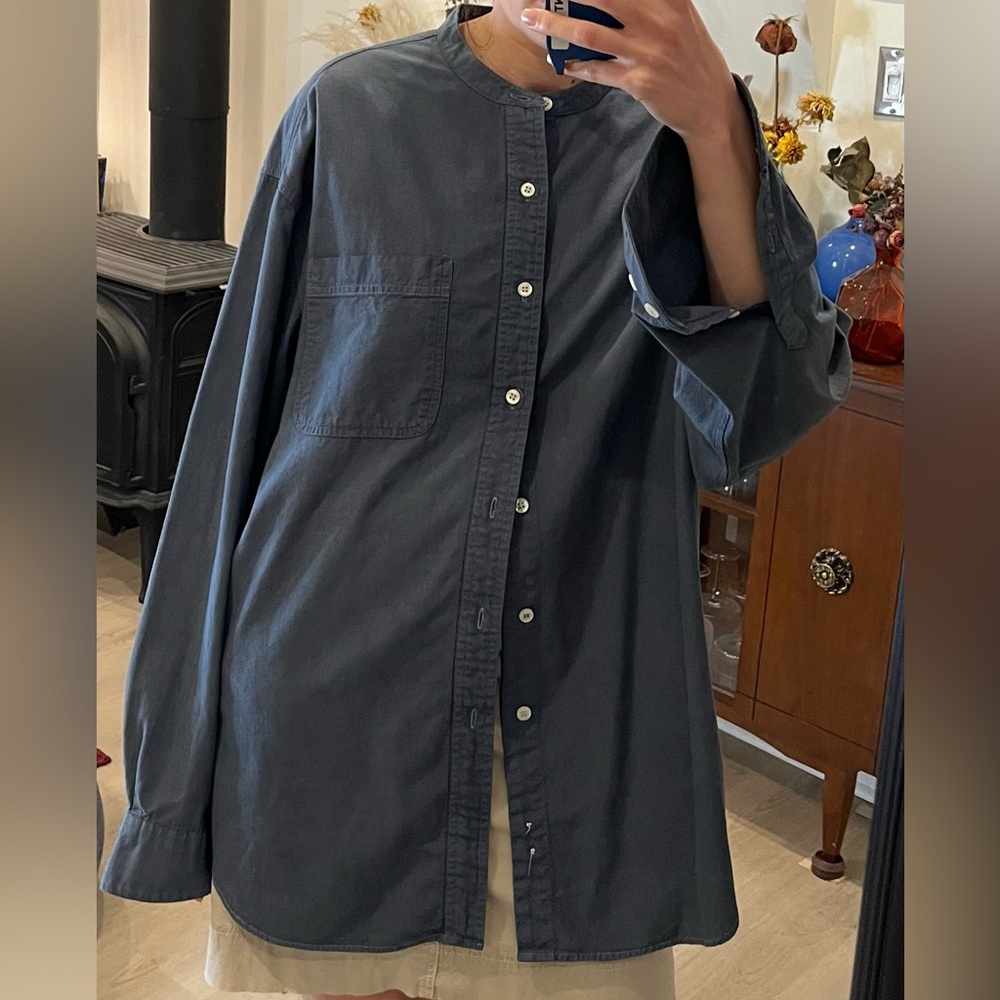 Men’s 90s cotton chambray Nero collar Gap shirt